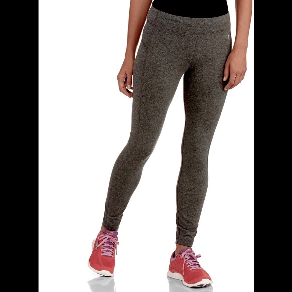 Danskin Heather Grey Athletic Essential Leggings Power Stretch Size M 8-10 - Picture 1 of 6